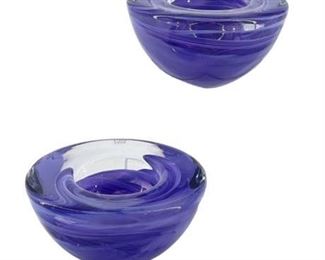 Lot 040
Kosta Boda 'Atoll' Votive Holder Set by Anna Ehrner