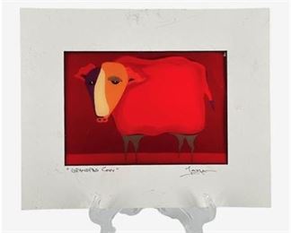 Lot 086
Daniel Lager 'Grandpas Cow' Reverse Painting