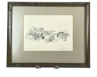 Lot 127
Consuelo Eames Hanks 'Too Many Storms' Lithograph 848/980