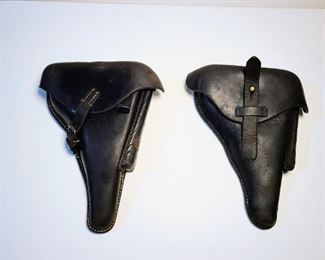 WWII Leather Lugar holsters
