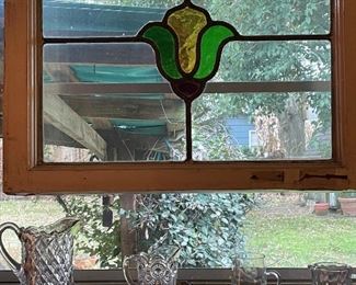One of two stained glass windows $35.00 ea.