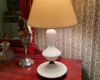 Hobnail Milkglass Tablelamp $28.50