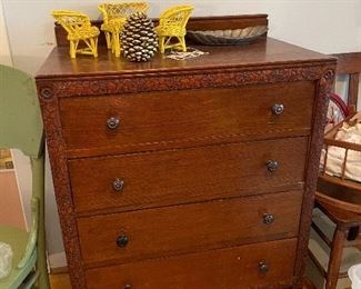 Small English Oak Chest on Legs $85.00