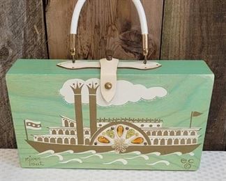 Vintage Original Box Bag by Collins of Texas 1960's "The River Boat"