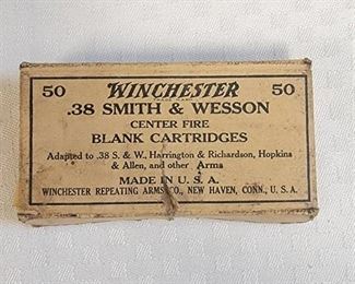 Box of Winchester .38 Smith & Wesson Blanks