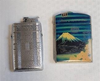 (2) Vintage Lighter and Cigarette Cases - 1950's Memory of Japan and Korea - Evans
