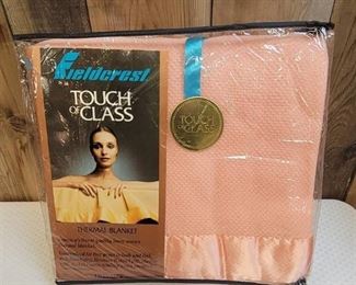 Fieldcrest Touch of Class Thermal Blanket - Twin Size - New Old Stock