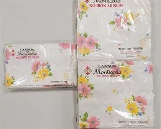Cannon Monticello Twin Flat & Fitted Sheet and (2) Pillowcases - New Old Stock