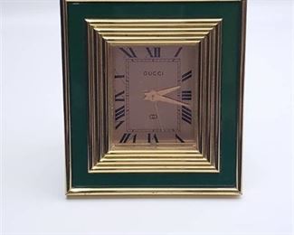 Vintage GUCCI 8 Day Clock - Very Heavy for its Size