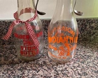Vintage dairy bottles.