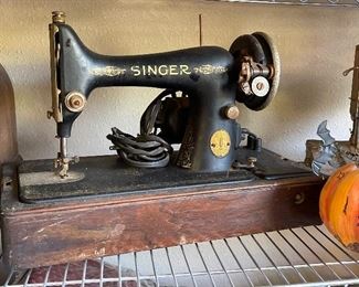 Old Singer sewing machine.