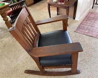 Mission Arts and Crafts period rocking chair.