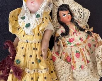 Vintage collectible dolls.