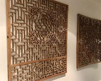 Antique carved panels