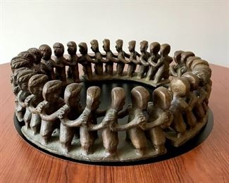 Victor Salmones
4-piece lost wax cast bronze sculpture of Pre-Columbian artifacts from his collection 
