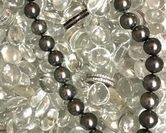 Fine jewelry including Tahitian pearl necklace
