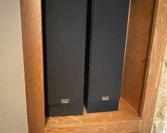 electronics-  tower speakers and other retro components 