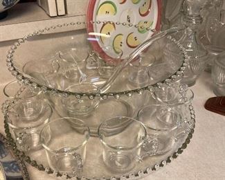 candlewick  punch bowl set -fabulous !