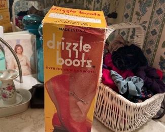 so cool to find these rain boots still  in the box !! 