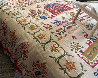 fabulous vintage bedspread  rare find  