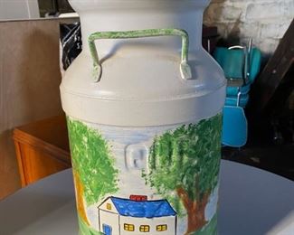 Antique milk can