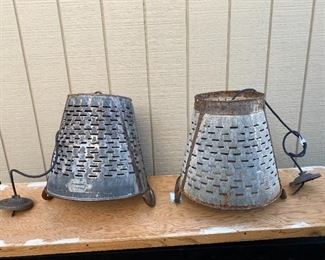 upcycled bucket lights