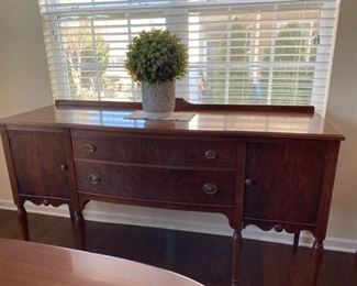 Landstrom Geargian Flame Walnut Sideboard Buffet or Bar server. 1879 