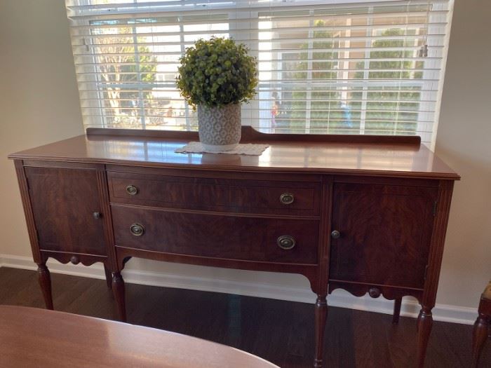 Landstrom Geargian Flame Walnut Sideboard Buffet or Bar server. 1879 