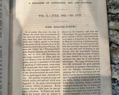 Atlantic Monthly hardcover magazine circa mid 1800s