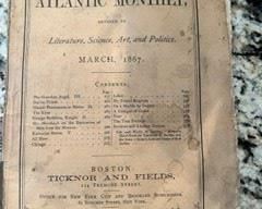 Atlantic Monthly softcover magazine circa mid 1800s
