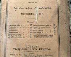Atlantic Monthly softcover magazine circa mid 1800s