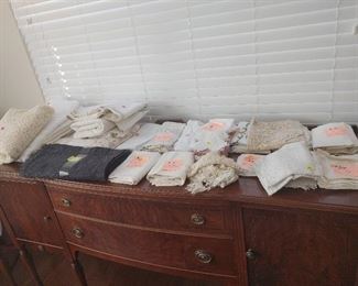 Assorted Antique Linens circa mid 1800s to mid 1900s