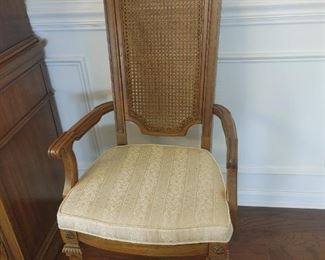 Thomasville Cane Back Dining Room 2-arm chairs & 4 side chairs