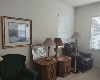 Gold-framed wall print