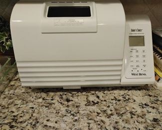 West Bend bread maker with recipe book