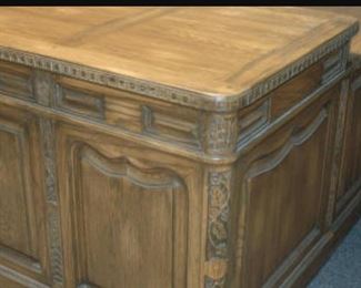 Romweber Viking Oak Secretary Desk with right hand return.