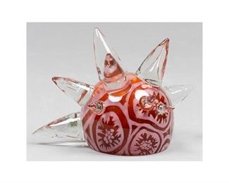 Abstract Art Glass Paperweight, Sea Anemone