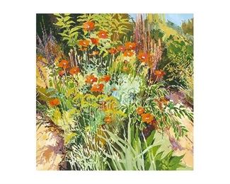 Douglas Atwill (b .1933), "Kitchen Garden Poppies"