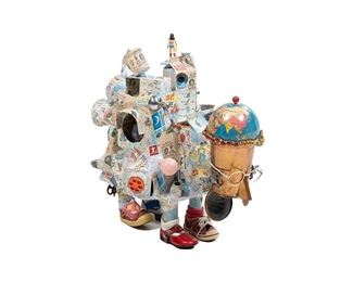 Tramp Art, Footed Sculpture