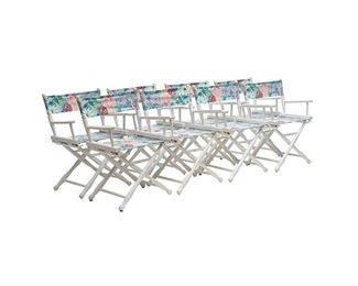 Set of (8) Gold Medal Director's Chairs