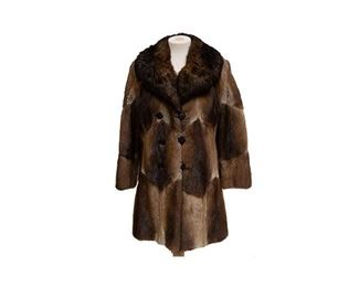 Vintage Ralph Rupley Chevron Mink Fur Coat