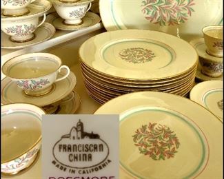 Franciscan ROSSMORE porcelain dinnerware for 12 $145 or bid #2