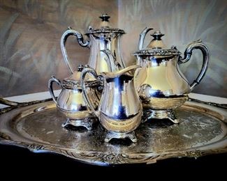 Vintage Silver tea service $95 or bid #1