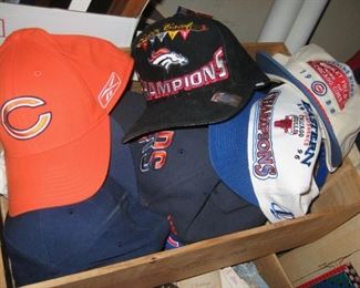 Huge collection of sports and souvenir caps