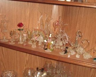 Spun glass figurines