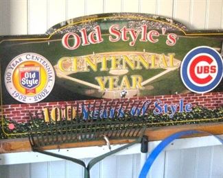 Old Style Chicago Cubs Centennial Year sign