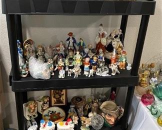 A large collection of figurines, bells and more.