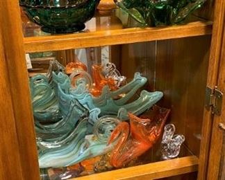 LOTS TO CHOOSE FROM HIGH END HANDBLOWN GLASS TO ADD TO YOUR COLLECTION.