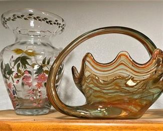 LOTS TO CHOOSE FROM HIGH END HANDBLOWN GLASS TO ADD TO YOUR COLLECTION.