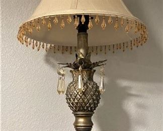 SET OF PINAPPLE CRYSTAL LAMPS,